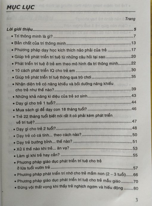 Phương Pháp Phát Triển Trí Tuệ Cho Trẻ Em (Mầm non và Tiểu học) - Hình ảnh 3